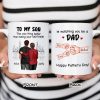 "To My Son I Will Always Carry You in My Heart" Personalized Poster, Heartfelt Gift from Mom Dad