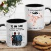 "To My Son I Will Always Carry You in My Heart" Personalized Poster, Heartfelt Gift from Mom Dad