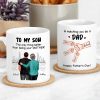 "To My Son I Will Always Carry You in My Heart" Personalized Poster, Heartfelt Gift from Mom Dad