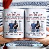 To My Son-In-Law The Only Thing Better Than Being Your Father-In-Law, Cityscape and Two Men - Personalized Custom Coffee Mug - SON041_MG To My Son-In-Law The Only Thing Better Than Being Your Father-In-Law, Cityscape and Two Men - Personalized Custom Coffee Mug - SON041_MG
