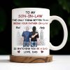 To My Son-In-Law The Only Thing Better Than Being Your Father-In-Law, Cityscape and Two Men - Personalized Custom Coffee Mug - SON041_MG To My Son-In-Law The Only Thing Better Than Being Your Father-In-Law, Cityscape and Two Men - Personalized Custom Coffee Mug - SON041_MG