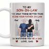 To My Son-In-Law The Only Thing Better Than Being Your Father-In-Law, Cityscape and Two Men - Personalized Custom Coffee Mug - SON041_MG To My Son-In-Law The Only Thing Better Than Being Your Father-In-Law, Cityscape and Two Men - Personalized Custom Coffee Mug - SON041_MG