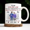 To My Son-In-Law The Only Thing Better Than Being Your Mother-In-Law, Cityscape and Heart - Personalized Custom Coffee Mug - SON040_MG To My Son-In-Law The Only Thing Better Than Being Your Mother-In-Law, Cityscape and Heart - Personalized Custom Coffee Mug - SON040_MG