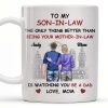 To My Son-In-Law The Only Thing Better Than Being Your Mother-In-Law, Cityscape and Heart - Personalized Custom Coffee Mug - SON040_MG To My Son-In-Law The Only Thing Better Than Being Your Mother-In-Law, Cityscape and Heart - Personalized Custom Coffee Mug - SON040_MG