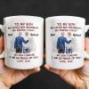 To My Son My Little Boy Yesterday, My Friend Today, Father And Son, Cityscape - Personalized Custom Coffee Mug - SON039_MG To My Son My Little Boy Yesterday, My Friend Today, Father And Son, Cityscape - Personalized Custom Coffee Mug - SON039_MG