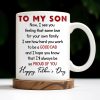 To My Son, Now, I See You Feeling That Same Love, Skyscraper - Personalized Custom Coffee Mug - SON047_MG