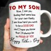 To My Son, Now, I See You Feeling That Same Love, Skyscraper - Personalized Custom Coffee Mug - SON047_MG