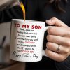 To My Son, Now, I See You Feeling That Same Love, Skyscraper - Personalized Custom Coffee Mug - SON047_MG