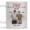 To My Son So Amazed By The Son, The Man, The Dad You Are, People And Trees - Personalized Custom Coffee Mug - SON046_MG