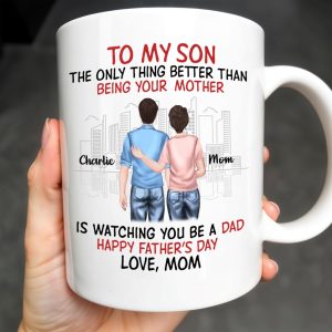 To My Son The Only Thing Better Than Being Your Mother, Family And City Skyline - Personalized Custom Coffee Mug - SON036_MG