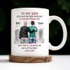 To My Son, You May Be Big Enough To Bench-Press Me, Father And Son, Urban Skyline - Personalized Custom Coffee Mug - SON051_MG To My Son, You May Be Big Enough To Bench-Press Me, Father And Son, Urban Skyline - Personalized Custom Coffee Mug - SON051_MG