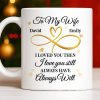 To My Wife, Infinity Heart, Always Love - Personalized Custom Coffee Mug - WIF060_MG