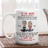 To My Wife Love Quote Ceramic Mug, Personalized Couple Cartoon, Romantic Morning Coffee Unique Gift To My Wife Love Quote Ceramic Mug, Personalized Couple Cartoon, Romantic Morning Coffee Unique Gift