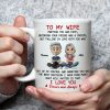 To My Wife Love Quote Ceramic Mug, Personalized Couple Cartoon, Romantic Morning Coffee Unique Gift To My Wife Love Quote Ceramic Mug, Personalized Couple Cartoon, Romantic Morning Coffee Unique Gift