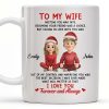 To My Wife, Meeting You Was Fate, Love Forever And Always, Cartoon Couple - Personalized Custom Coffee Mug - CPL988_MG To My Wife, Meeting You Was Fate, Love Forever And Always, Cartoon Couple - Personalized Custom Coffee Mug - CPL988_MG