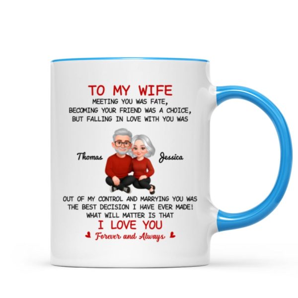 To My Wife My Husband Meeting You Was Fate - Personalized Mug - Gift For Couple, Gift For Him, For Her To My Wife My Husband Meeting You Was Fate - Personalized Mug - Gift For Couple, Gift For Him, For Her