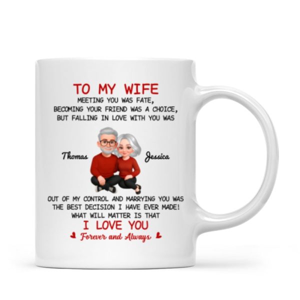 To My Wife My Husband Meeting You Was Fate - Personalized Mug - Gift For Couple, Gift For Him, For Her To My Wife My Husband Meeting You Was Fate - Personalized Mug - Gift For Couple, Gift For Him, For Her