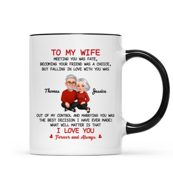 To My Wife My Husband Meeting You Was Fate - Personalized Mug - Gift For Couple, Gift For Him, For Her To My Wife My Husband Meeting You Was Fate - Personalized Mug - Gift For Couple, Gift For Him, For Her