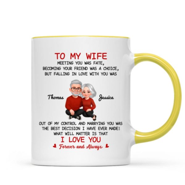 To My Wife My Husband Meeting You Was Fate - Personalized Mug - Gift For Couple, Gift For Him, For Her To My Wife My Husband Meeting You Was Fate - Personalized Mug - Gift For Couple, Gift For Him, For Her
