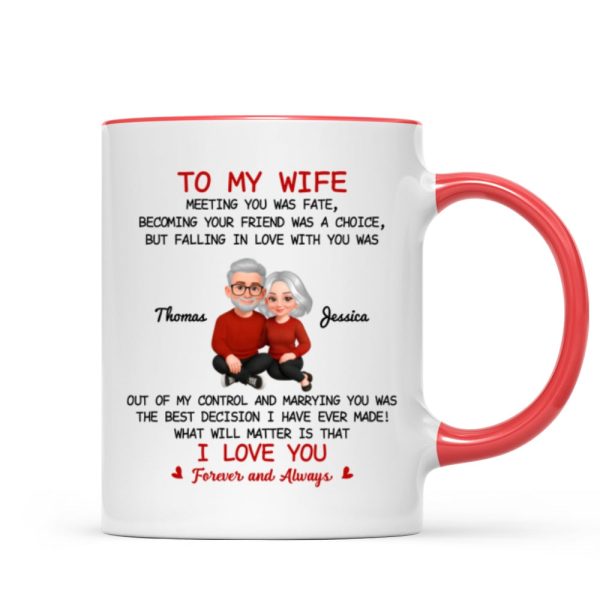 To My Wife My Husband Meeting You Was Fate - Personalized Mug - Gift For Couple, Gift For Him, For Her To My Wife My Husband Meeting You Was Fate - Personalized Mug - Gift For Couple, Gift For Him, For Her