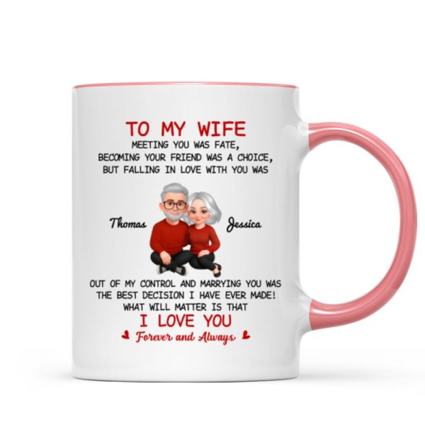 To My Wife My Husband Meeting You Was Fate - Personalized Mug - Gift For Couple, Gift For Him, For Her To My Wife My Husband Meeting You Was Fate - Personalized Mug - Gift For Couple, Gift For Him, For Her