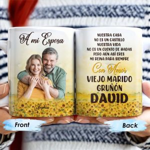 To My Wife, My Queen Forever With Love Grumpy Old Husband - Personalized Custom Coffee Mug - CPL147_MG