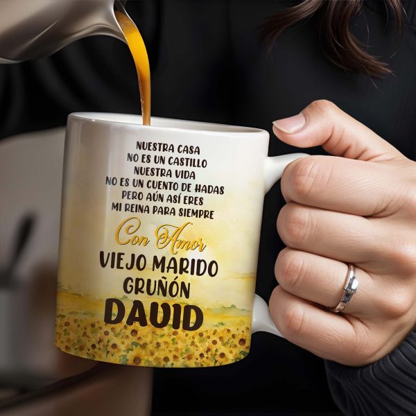 To My Wife, My Queen Forever With Love Grumpy Old Husband - Personalized Custom Coffee Mug - CPL147_MG To My Wife, My Queen Forever With Love Grumpy Old Husband - Personalized Custom Coffee Mug - CPL147_MG