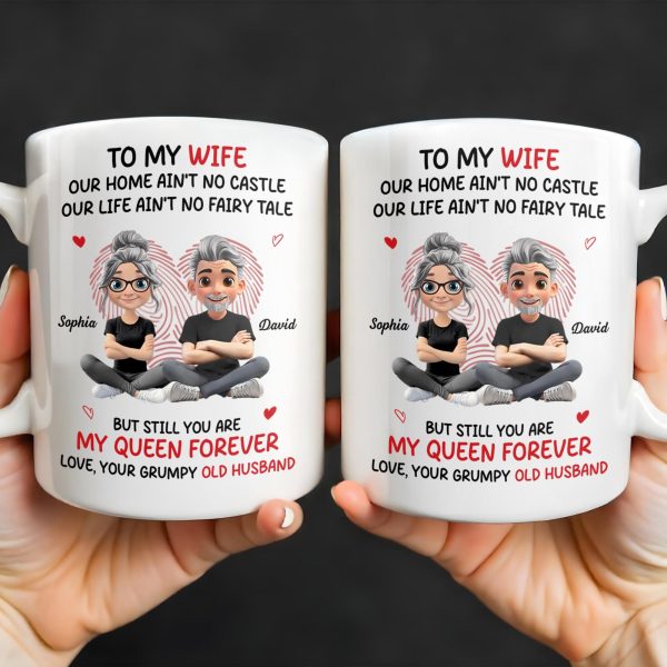 To My Wife, Our Home Ain't No Castle, Hearts - Personalized Custom Coffee Mug - WIF058_MG To My Wife, Our Home Ain't No Castle, Hearts - Personalized Custom Coffee Mug - WIF058_MG