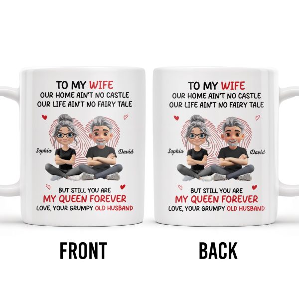 To My Wife, Our Home Ain't No Castle, Hearts - Personalized Custom Coffee Mug - WIF058_MG To My Wife, Our Home Ain't No Castle, Hearts - Personalized Custom Coffee Mug - WIF058_MG