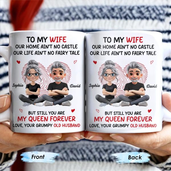 To My Wife, Our Home Ain't No Castle, Hearts - Personalized Custom Coffee Mug - WIF058_MG To My Wife, Our Home Ain't No Castle, Hearts - Personalized Custom Coffee Mug - WIF058_MG