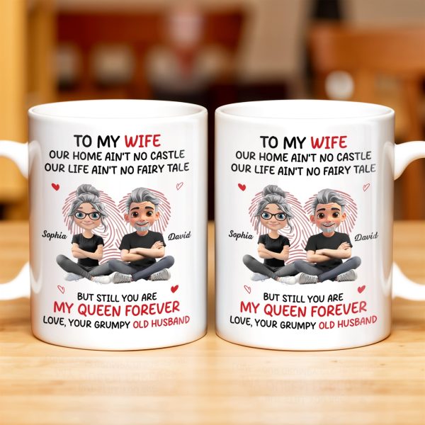 To My Wife, Our Home Ain't No Castle, Hearts - Personalized Custom Coffee Mug - WIF058_MG To My Wife, Our Home Ain't No Castle, Hearts - Personalized Custom Coffee Mug - WIF058_MG