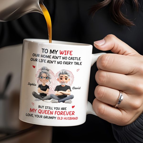 To My Wife, Our Home Ain't No Castle, Hearts - Personalized Custom Coffee Mug - WIF058_MG To My Wife, Our Home Ain't No Castle, Hearts - Personalized Custom Coffee Mug - WIF058_MG