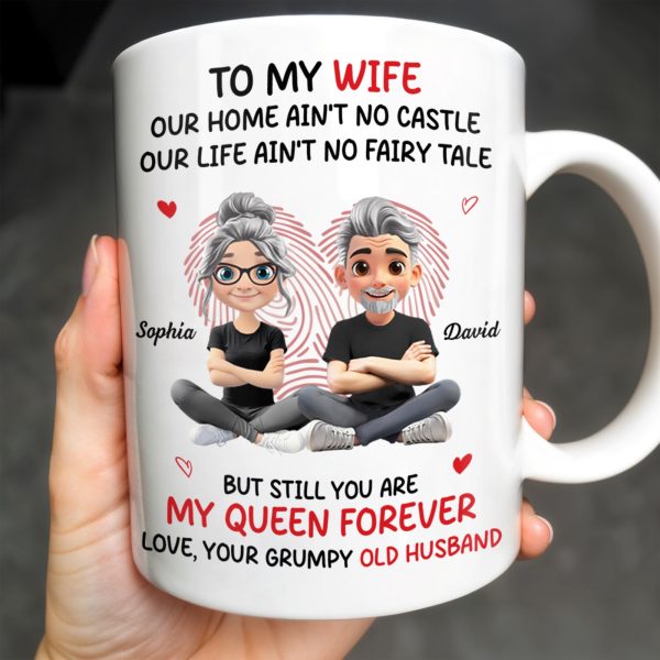 To My Wife, Our Home Ain't No Castle, Hearts - Personalized Custom Coffee Mug - WIF058_MG To My Wife, Our Home Ain't No Castle, Hearts - Personalized Custom Coffee Mug - WIF058_MG