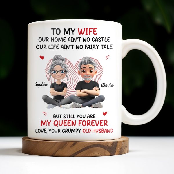 To My Wife, Our Home Ain't No Castle, Hearts - Personalized Custom Coffee Mug - WIF058_MG To My Wife, Our Home Ain't No Castle, Hearts - Personalized Custom Coffee Mug - WIF058_MG