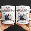 To Our Son-In-Law, The Only Thing Better Than Being Your Parent-In-Law, Family and Cityscape - Personalized Custom Coffee Mug - SON042_MG To Our Son-In-Law, The Only Thing Better Than Being Your Parent-In-Law, Family and Cityscape - Personalized Custom Coffee Mug - SON042_MG
