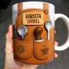 To The Best Barista, Coffee Accessories Design - Personalized Custom Coffee Mug - JBS007_MG