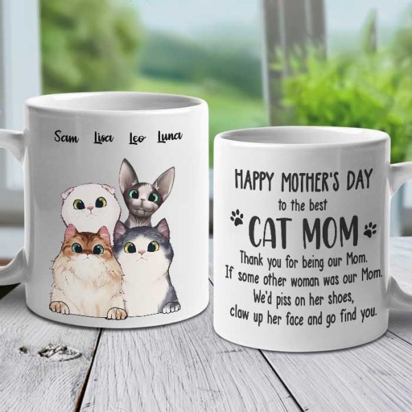 To The Best Cat Mom Thank You For Being Our Mom - Gift For Mother's Day - Personalized Mug To The Best Cat Mom Thank You For Being Our Mom - Gift For Mother's Day - Personalized Mug