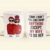 Today, I Don'T Feel Like Doing Anything, Except My Wife, I'D Do Her - Personalized Mug - Valentine's Day, Christmas Gift For Husband, Hubby, Honey Today, I Don'T Feel Like Doing Anything, Except My Wife, I'D Do Her - Personalized Mug - Valentine's Day, Christmas Gift For Husband, Hubby, Honey