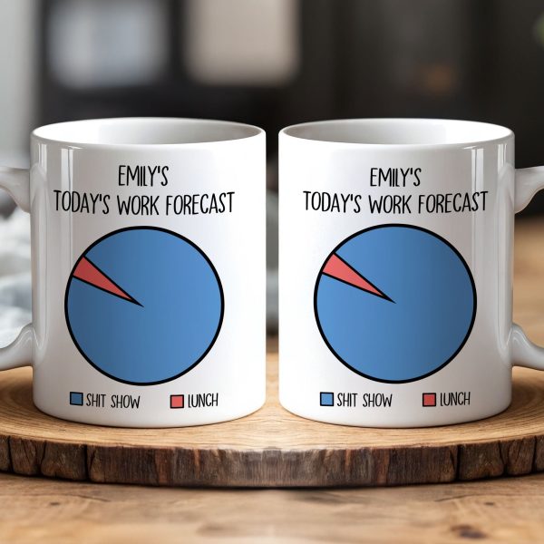 Today's Work Forecast Sh*T Show - Personalized Mug Today's Work Forecast Sh*T Show - Personalized Mug