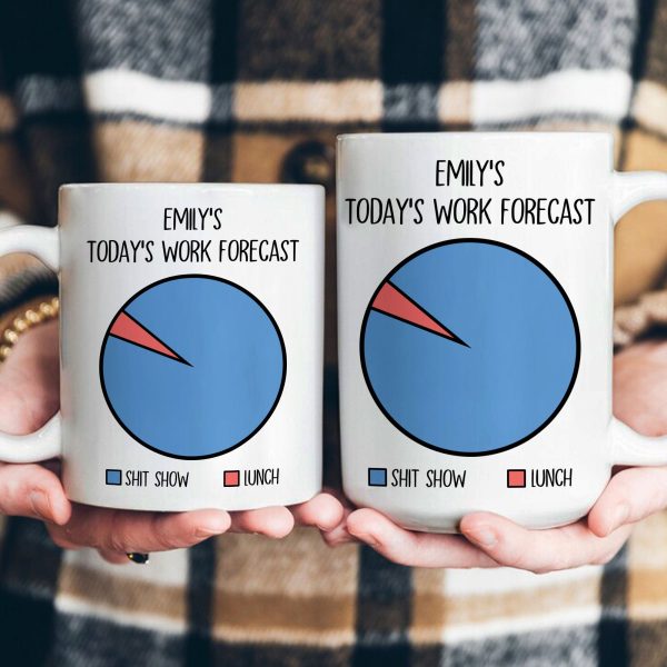 Today's Work Forecast Sh*T Show - Personalized Mug Today's Work Forecast Sh*T Show - Personalized Mug