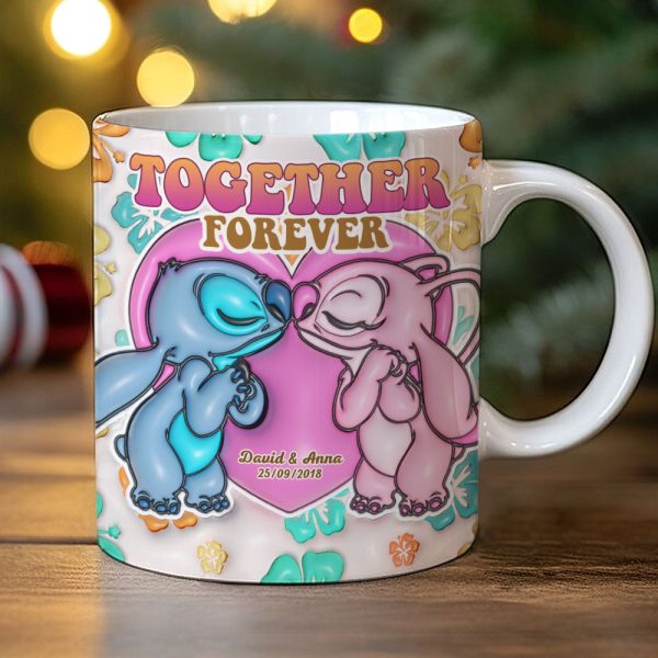 Together Forever, Couple Gift, Personalized Coffee Mug, Cartoon Couple Mug 03NATI271023 Together Forever, Couple Gift, Personalized Coffee Mug, Cartoon Couple Mug 03NATI271023