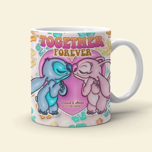 Together Forever, Couple Gift, Personalized Coffee Mug, Cartoon Couple Mug 03NATI271023 Together Forever, Couple Gift, Personalized Coffee Mug, Cartoon Couple Mug 03NATI271023