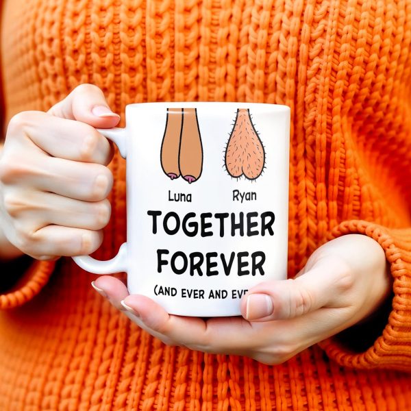 Together Forever Customizable Mug With Cute Feet Design - Personalized Custom Coffee Mug - CPL190_MG