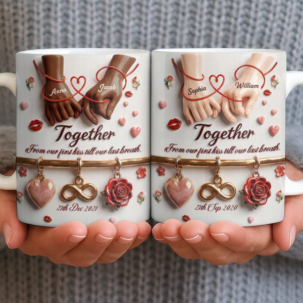 Together From Our First Kiss Infinity Symbol And Rose - Personalized Custom Coffee Mug - CPL1304_MG Together From Our First Kiss Infinity Symbol And Rose - Personalized Custom Coffee Mug - CPL1304_MG
