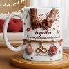 Together From Our First Kiss Infinity Symbol And Rose - Personalized Custom Coffee Mug - CPL1304_MG Together From Our First Kiss Infinity Symbol And Rose - Personalized Custom Coffee Mug - CPL1304_MG