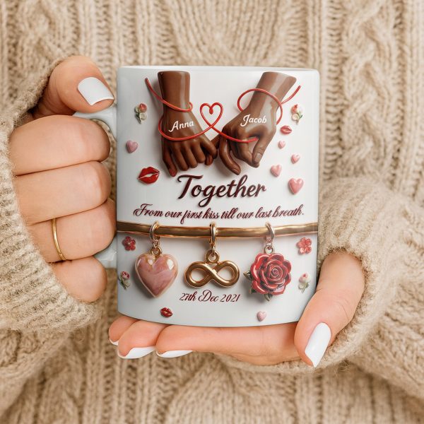 Together From Our First Kiss Infinity Symbol And Rose - Personalized Custom Coffee Mug - CPL1304_MG Together From Our First Kiss Infinity Symbol And Rose - Personalized Custom Coffee Mug - CPL1304_MG