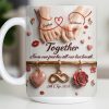 Together From Our First Kiss Infinity Symbol And Rose - Personalized Custom Coffee Mug - CPL1304_MG Together From Our First Kiss Infinity Symbol And Rose - Personalized Custom Coffee Mug - CPL1304_MG