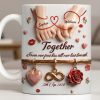 Together From Our First Kiss Infinity Symbol And Rose - Personalized Custom Coffee Mug - CPL1304_MG Together From Our First Kiss Infinity Symbol And Rose - Personalized Custom Coffee Mug - CPL1304_MG