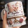 Together From Our First Kiss Infinity Symbol And Rose - Personalized Custom Coffee Mug - CPL1304_MG Together From Our First Kiss Infinity Symbol And Rose - Personalized Custom Coffee Mug - CPL1304_MG