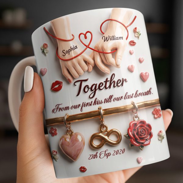 Together From Our First Kiss Infinity Symbol And Rose - Personalized Custom Coffee Mug - CPL1304_MG Together From Our First Kiss Infinity Symbol And Rose - Personalized Custom Coffee Mug - CPL1304_MG